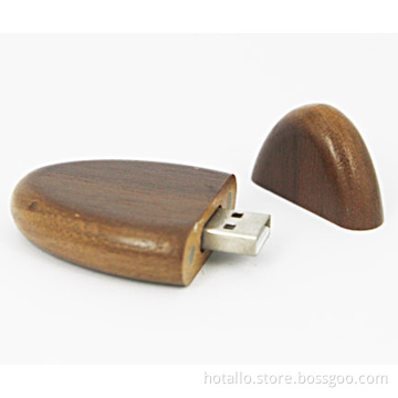 The Oval Wooden USB Flash Drive